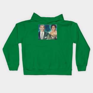 Barack and Michelle Obama Portrait Kids Hoodie